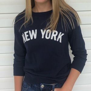 New York crew neck hoodie